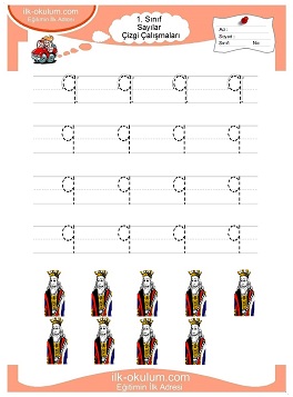 Çocuklar İçin Çizgi Çalışma Sayfaları 